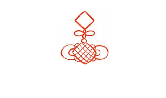 中國結(jié)簡筆畫怎么畫教程圖片