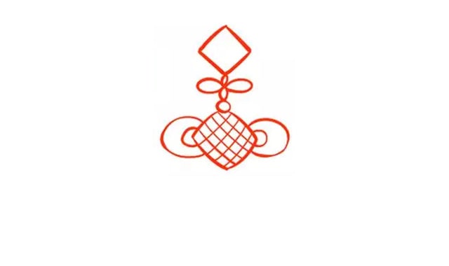 中國結(jié)簡筆畫怎么畫教程圖片