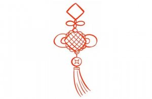 中國(guó)結(jié)簡(jiǎn)筆畫(huà)怎么畫(huà)教程圖片
