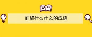 面如什么什么的成語