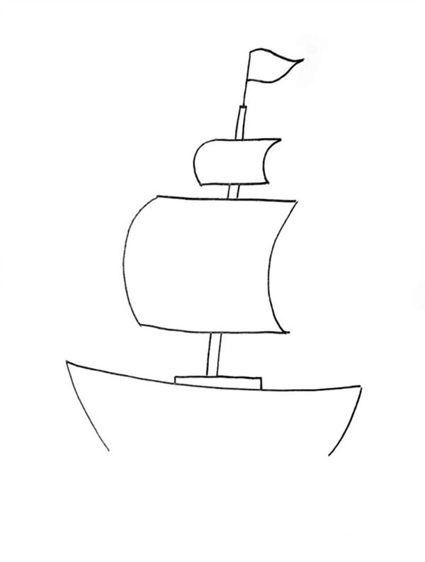 帆船簡(jiǎn)筆畫怎么畫圖片
