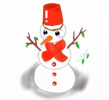 雪人簡筆畫圖片