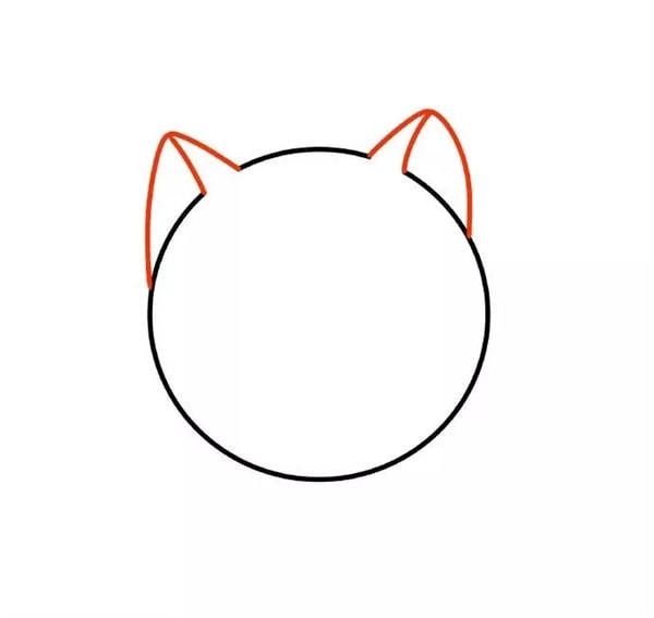 可愛(ài)的小奶貓簡(jiǎn)筆畫(huà)圖片