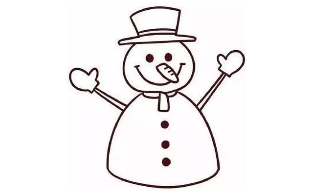 雪人簡(jiǎn)筆畫圖片教程