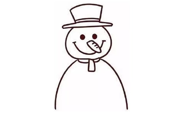 雪人簡(jiǎn)筆畫圖片教程