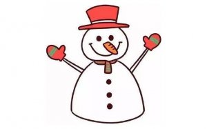 雪人簡筆畫圖片教程