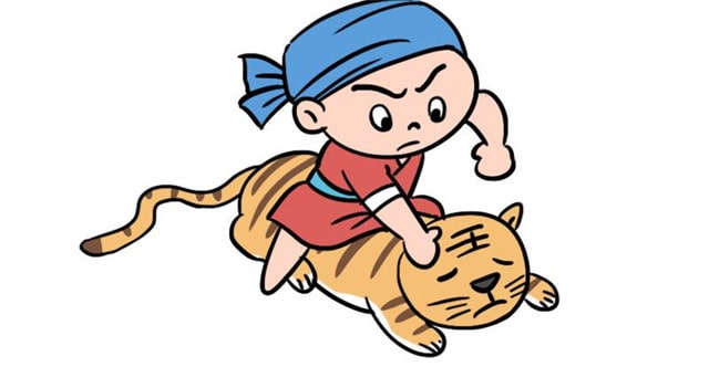 武松打虎兒童簡筆畫