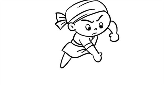 武松打虎兒童簡筆畫