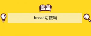 bread可數(shù)嗎