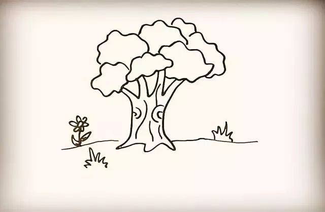 大樹簡(jiǎn)筆畫步驟圖片