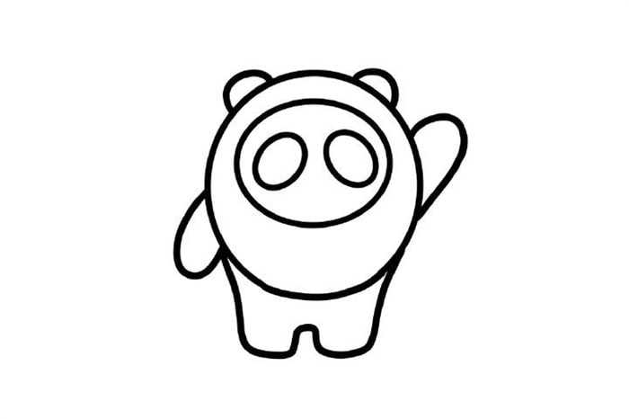 北京冬奧會(huì)吉祥物冰墩墩簡(jiǎn)筆畫教程