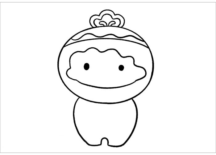 雪容融簡(jiǎn)筆畫(huà)教程圖片