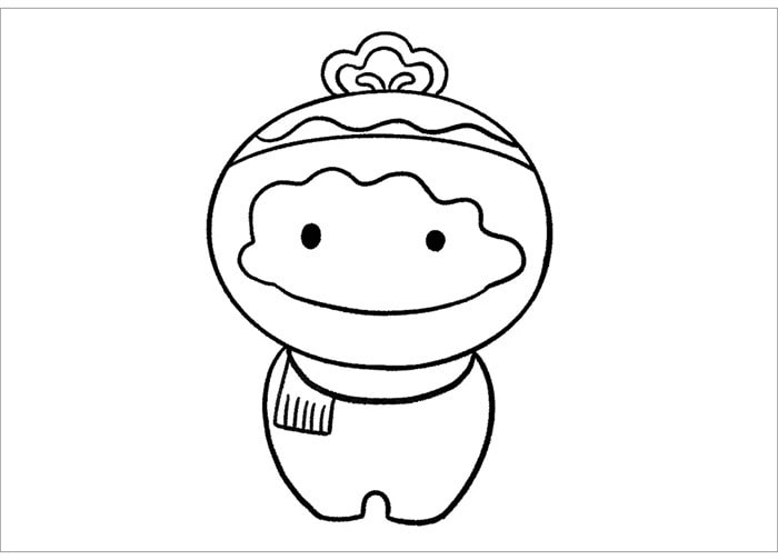 雪容融簡(jiǎn)筆畫(huà)教程圖片