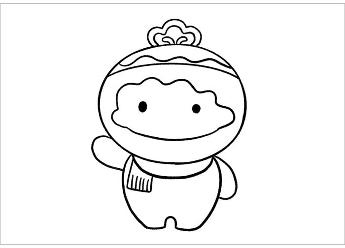 雪容融簡(jiǎn)筆畫(huà)教程圖片