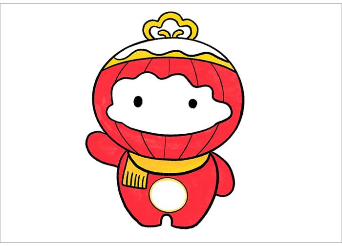 雪容融簡(jiǎn)筆畫(huà)教程圖片