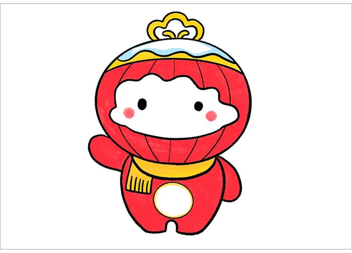 雪容融簡(jiǎn)筆畫(huà)教程圖片