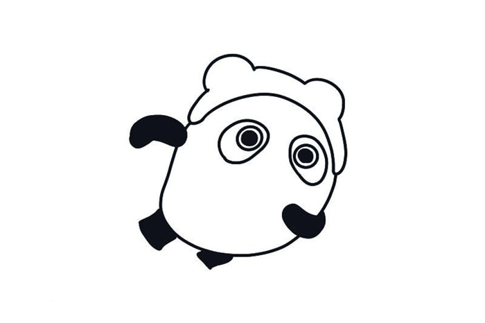 冰墩墩冬奧會(huì)短道速滑簡(jiǎn)筆畫(huà)教程圖片