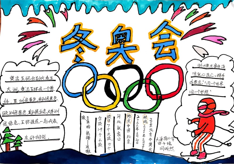 四五年級(jí)北京冬奧會(huì)手抄報(bào)圖片
