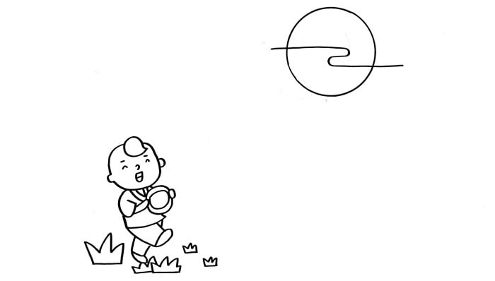 古朗月行古詩(shī)配畫