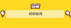仰的組詞