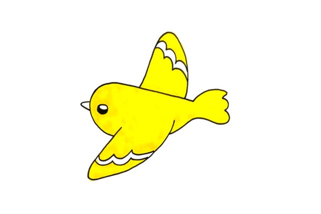 飛翔的小鳥簡(jiǎn)筆畫怎么畫圖片