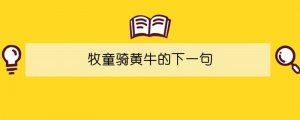 牧童騎黃牛的下一句