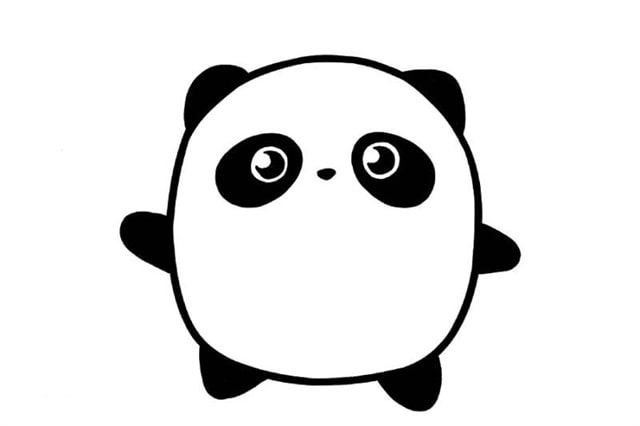 冰墩墩簡(jiǎn)筆畫教程圖片