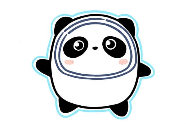冰墩墩簡(jiǎn)筆畫教程圖片