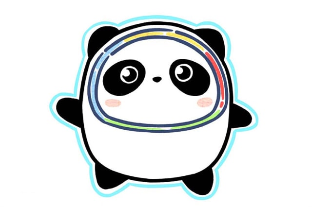 冰墩墩簡(jiǎn)筆畫教程圖片
