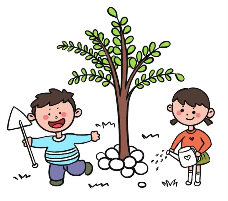 小學(xué)生植樹(shù)節(jié)的兒童簡(jiǎn)筆畫(huà)怎么畫(huà)