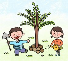 <b>小學(xué)生植樹(shù)節(jié)的兒童簡(jiǎn)筆畫(huà)怎么畫(huà)</b>