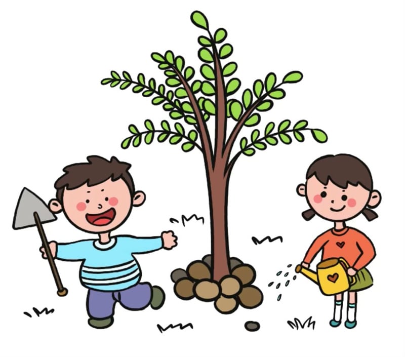 小學(xué)生植樹(shù)節(jié)的兒童簡(jiǎn)筆畫(huà)怎么畫(huà)