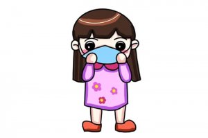戴口罩的小女孩簡筆畫怎么畫