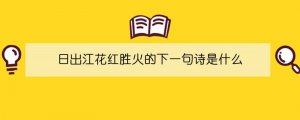 日出江花紅勝火的下一句詩是什么