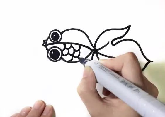 小金魚簡筆畫怎么畫