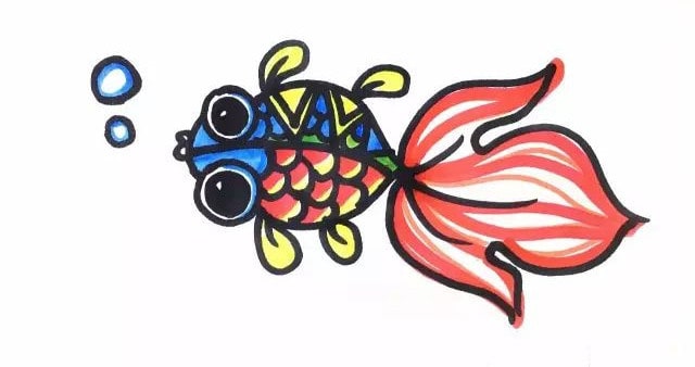 小金魚簡筆畫怎么畫