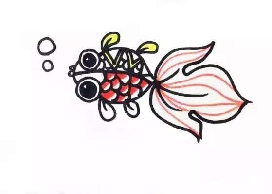小金魚簡筆畫怎么畫