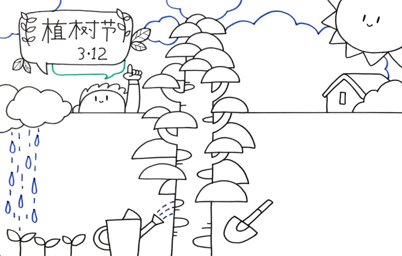 植樹節(jié)手抄報繪畫簡單好看