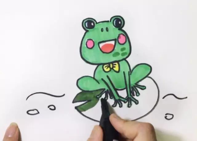 快樂的一只小青蛙簡筆畫