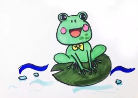 快樂的一只小青蛙簡筆畫