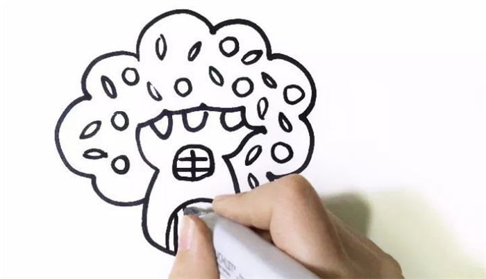 大樹房子簡(jiǎn)筆畫怎么畫圖片