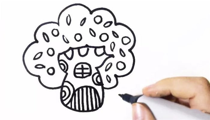 大樹房子簡(jiǎn)筆畫怎么畫圖片