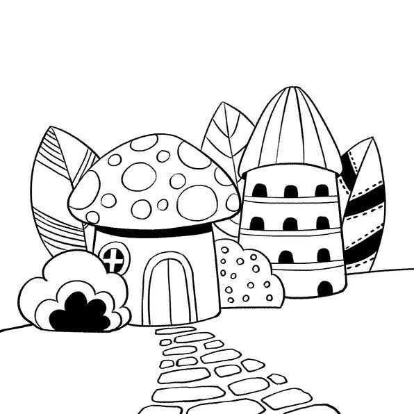 充滿童話趣味的少兒美術(shù)課程《蘑菇房子》
