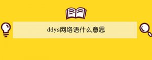 ddys網(wǎng)絡(luò)語什么意思