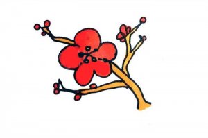 臘梅花簡(jiǎn)筆畫(huà)步驟圖片