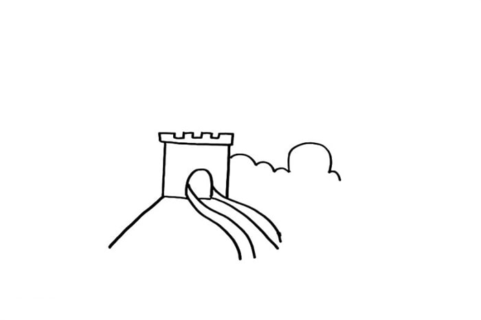 長城風(fēng)景簡筆畫圖片怎么畫