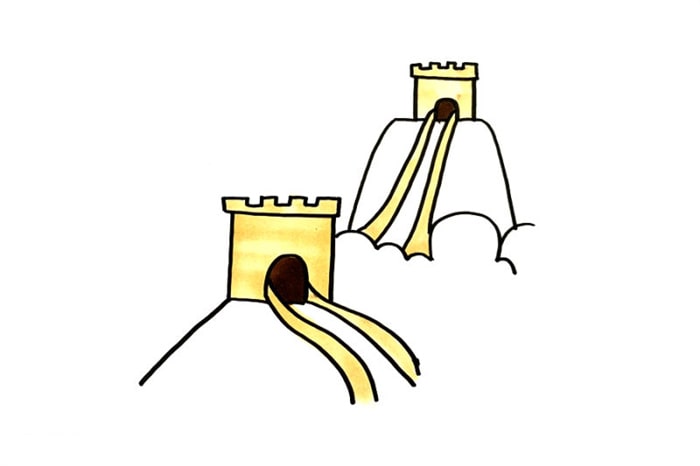 長城風(fēng)景簡筆畫圖片怎么畫