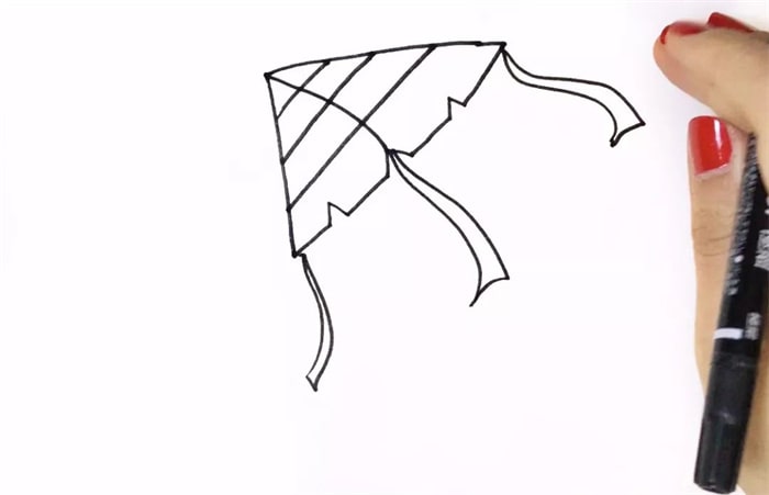 天上的風(fēng)箏兒童簡(jiǎn)筆畫怎么畫