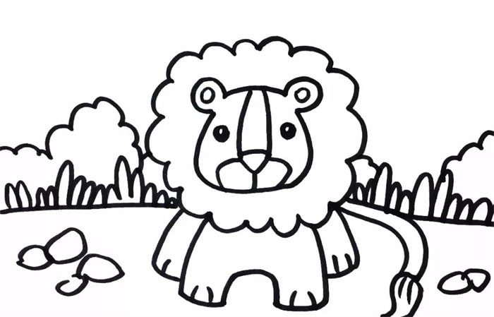 獅子兒童簡筆畫教程