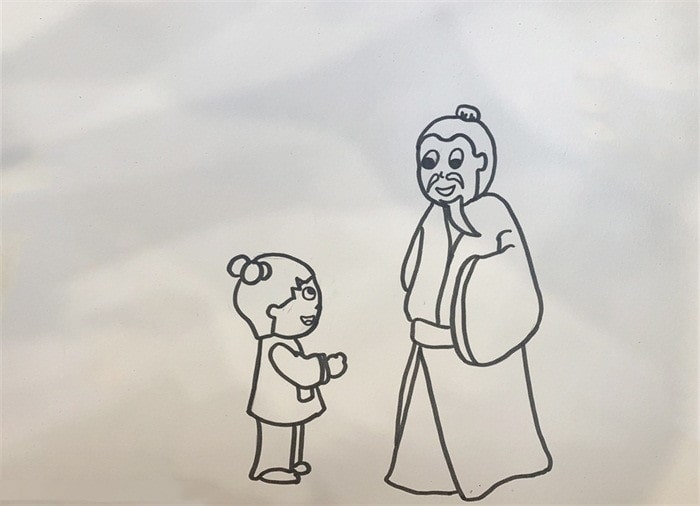 回鄉(xiāng)偶書古詩配畫